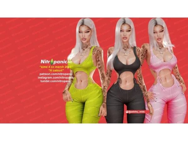 Alpha Nitropanic_H Catsuit - The Sims 4 Custom Content