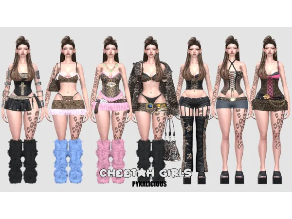 Mix CHEETAH GIRLS COLLECTION by pyxalicious - The Sims 4 Custom Content