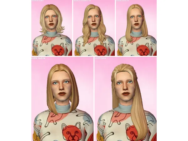 Eight Requested 4t2 Clay Hairs in The New Hair System by y2sims - The Sims 2 Custom Content