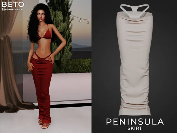 Alpha Peninsula (Skirt) by Beto_ae0 - The Sims 4 Custom Content