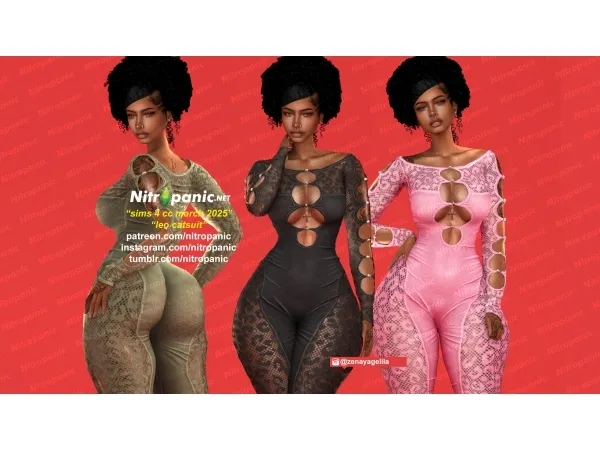 Alpha Nitropanic_Leo Catsuit - The Sims 4 Custom Content
