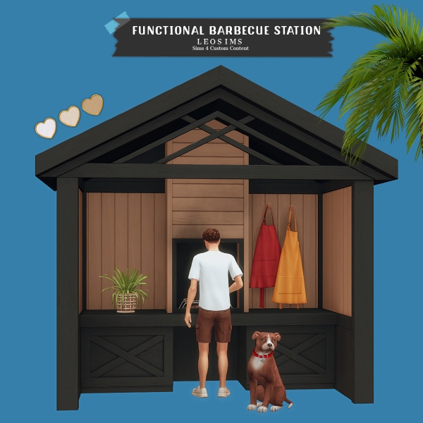 Mix Functional Barbecue Station by leosims4cc - The Sims 4 Custom Content