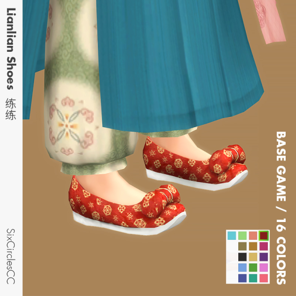 Maxis Match [SixCirclesCC] Chinese Shoes Lianlian by simsfinds - The Sims 4 Custom Content