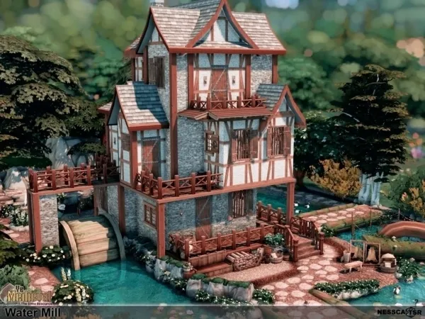 Mix Ye Medieval Water Mill - The Sims 4 Custom Content