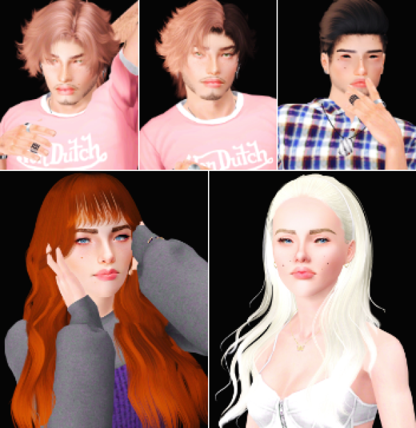 dump hair stupid sims by simsfinds - The Sims 3 Custom Content
