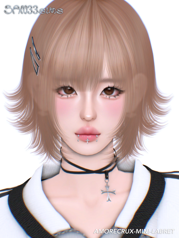 Alpha 3moreCrux Mini Labret by simsfinds - The Sims 4 Custom Content