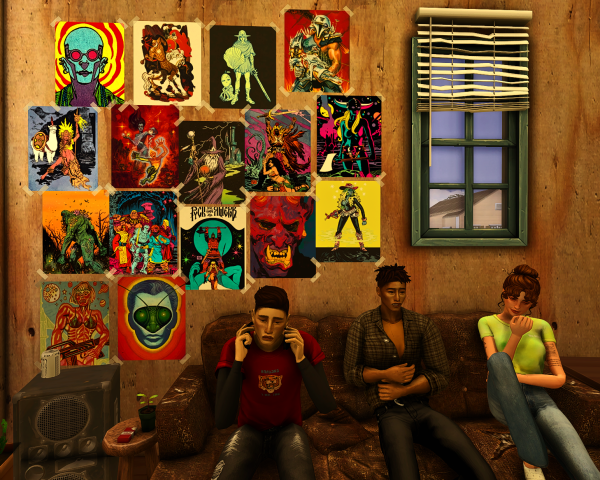 Alpha 38 Poster Swatches by simsfinds - The Sims 4 Custom Content