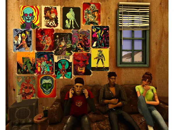 Alpha 38 Poster Swatches by necropodd - The Sims 4 Custom Content