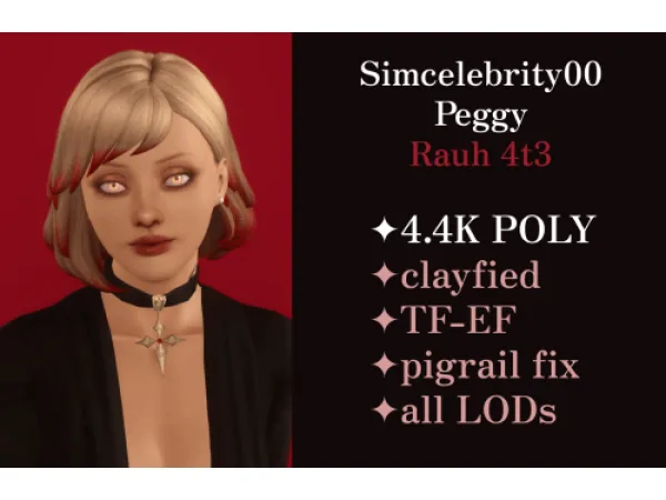 Simcelebrity00u2019s Peggy hairstyle converted for by rauh - The Sims 3 Custom Content