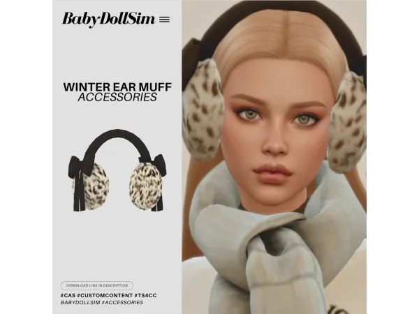Maxis Match WINTER EARMUFFS by BabyDollSim - The Sims 4 Custom Content