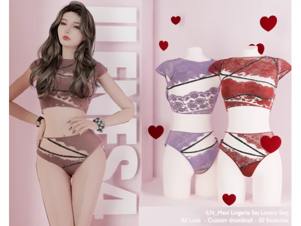 Mix ILN Mexi Lingerie - The Sims 4 Custom Content