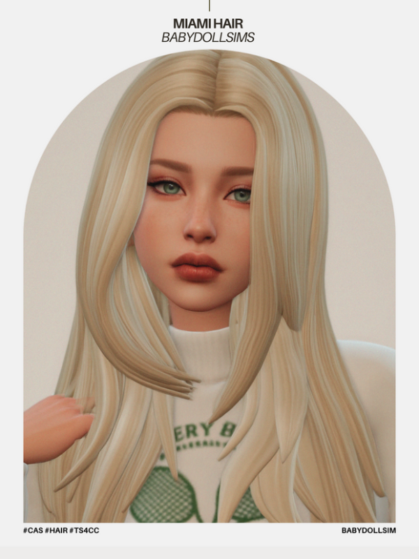 Maxis Match MIAMI HAIR by simsfinds - The Sims 4 Custom Content