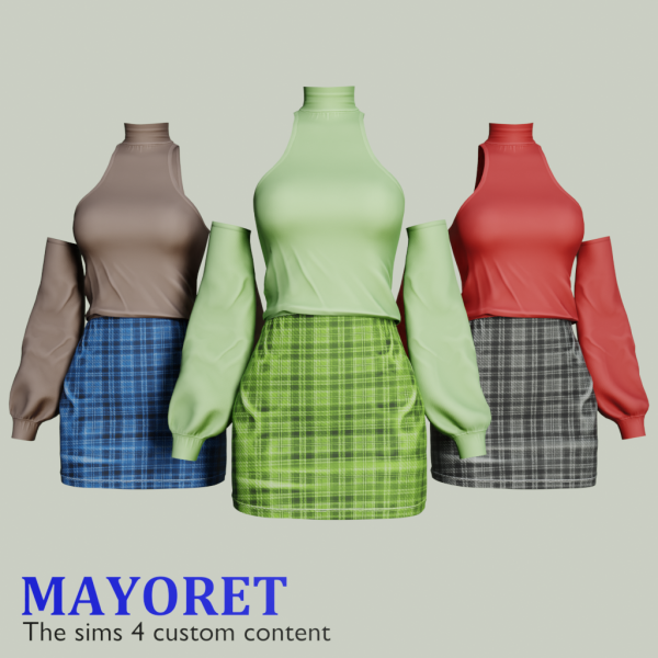Alpha Mayoret Prilly Mini Dress by mayoret - The Sims 4 Custom Content