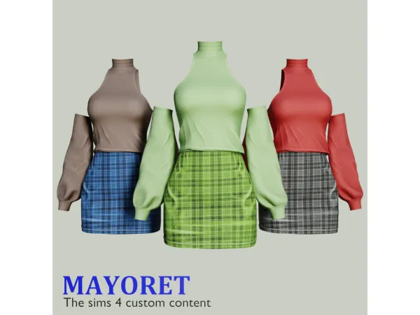Alpha Mayoret Prilly Mini Dress - The Sims 4 Custom Content