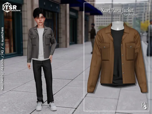 Kurt Set - Pana Jacket for children by WisteriaSims