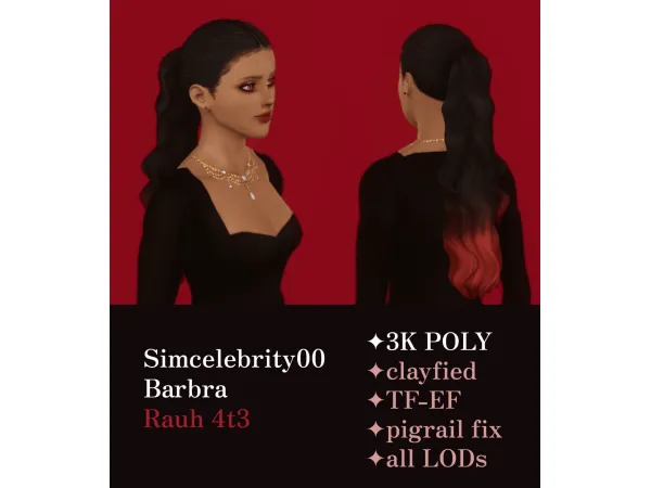 Simcelebrity00u2019s Barbra hairstyle converted for by rauh - The Sims 3 Custom Content