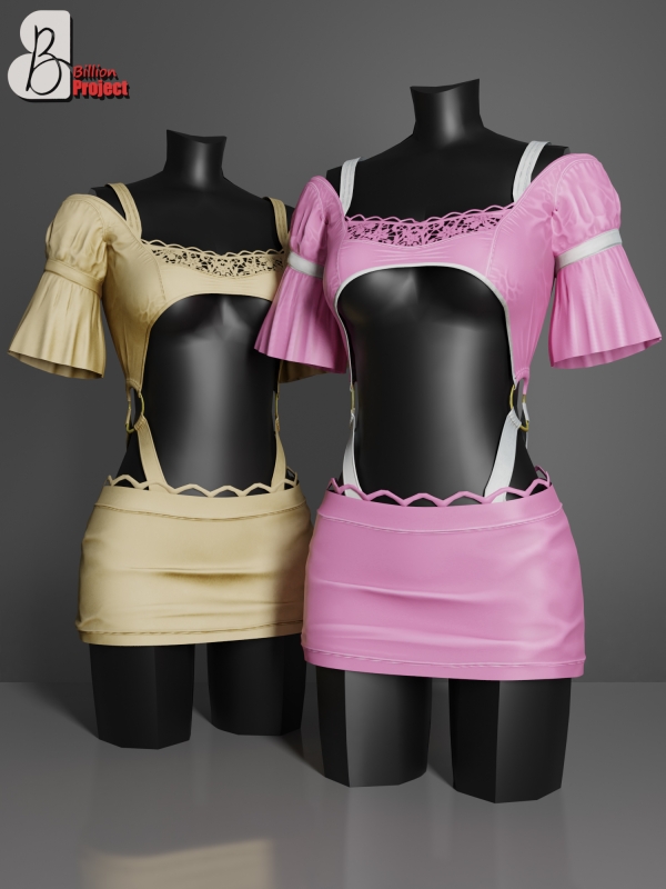 Alpha BillionProject Vitta Mini Dress by billion_project666 - The Sims 4 Custom Content