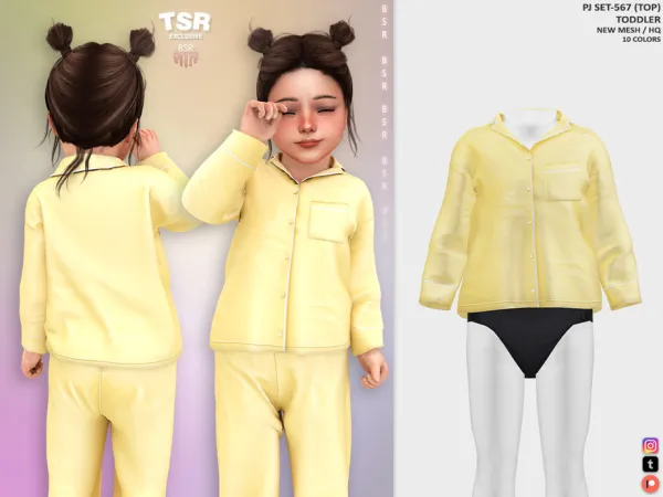 Mix ToddlerF PJ SET 567 (TOP) BD1460 tr by busratr - The Sims 4 Custom Content