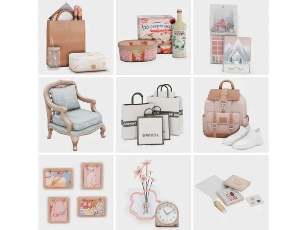 Maxis Match girly apartment vibes sims 4 finds by boujeesimss - The Sims 4 Custom Content