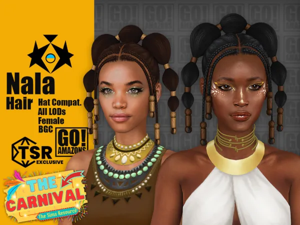 Maxis Match Nala Hair by GoAmazons - The Sims 4 Custom Content