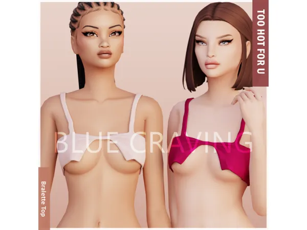 Maxis Match Blue Craving Bralette - The Sims 4 Custom Content