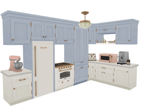 Maxis Match Duet Kitchen by simsfinds - The Sims 4 Custom Content