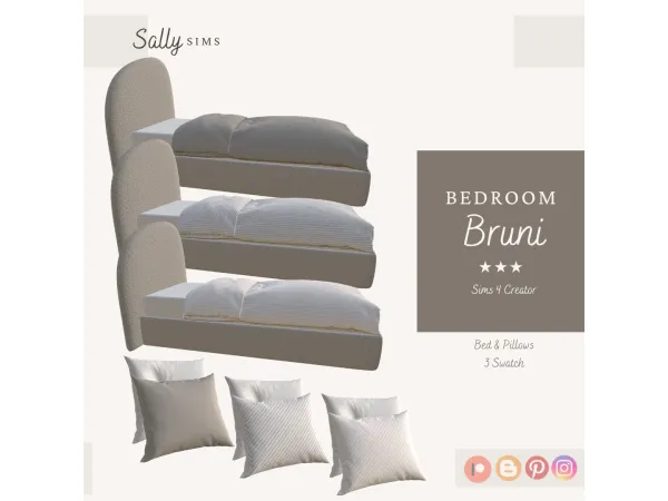 Alpha Bedroom BRUNI - The Sims 4 Custom Content
