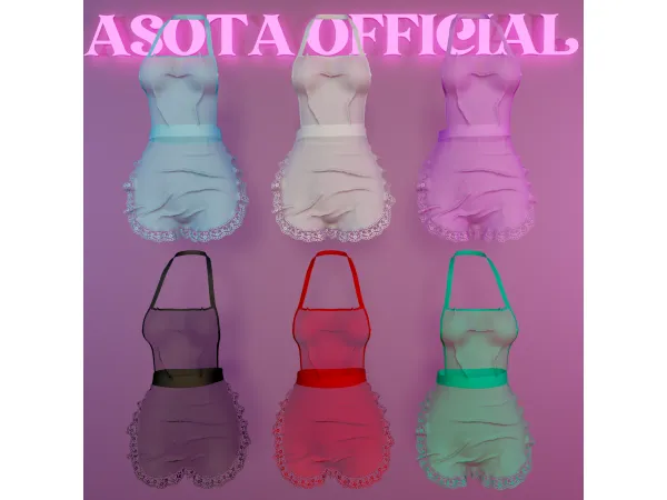 Alpha [ASOTA OFFICIAL] Vanesha Wet Apron - The Sims 4 Custom Content