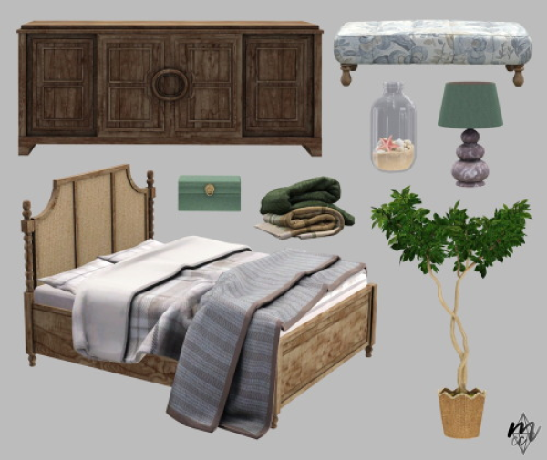 Pinkboxdesign Bayfront Bedroom by simsfinds - The Sims 3 Custom Content