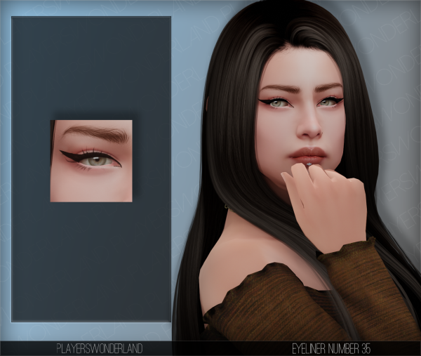 Mix Eyeliner Number 35 by simsfinds - The Sims 4 Custom Content