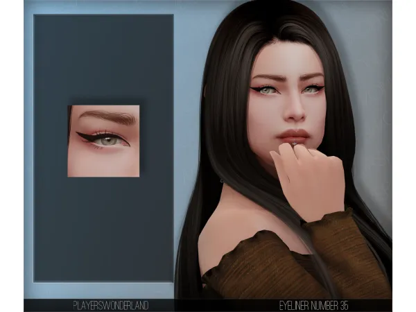 Mix Eyeliner Number 35 by PlayersWonderland - The Sims 4 Custom Content