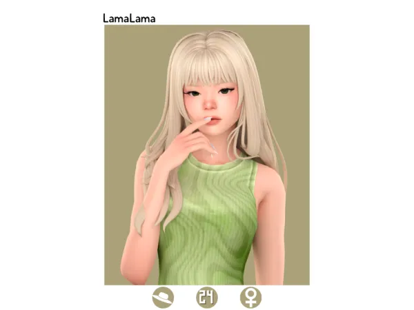 Maxis Match LamaLama Hair Gracie - The Sims 4 Custom Content