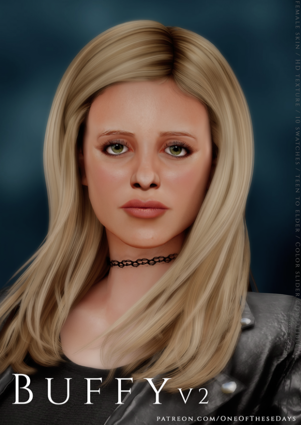 Alpha Buffy V2 SKIN ( lipstick tray files) by oneofthesedays - The Sims 4 Custom Content