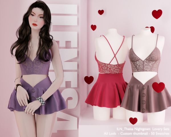 Alpha ILN Theisa Set by ilenes4 - The Sims 4 Custom Content