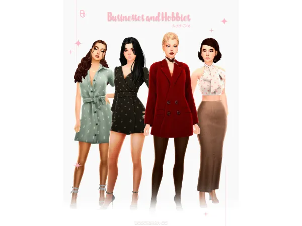 Maxis Match BUSINESSES AND HOBBIES ADD ONS by boschianacc - The Sims 4 Custom Content