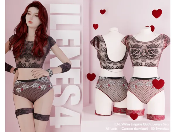 Mix ILN Wifan Lingerie - The Sims 4 Custom Content