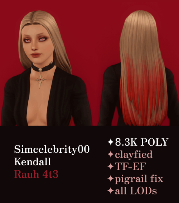 Simcelebrity00s Kendall hairstyle converted for by simsfinds - The Sims 3 Custom Content