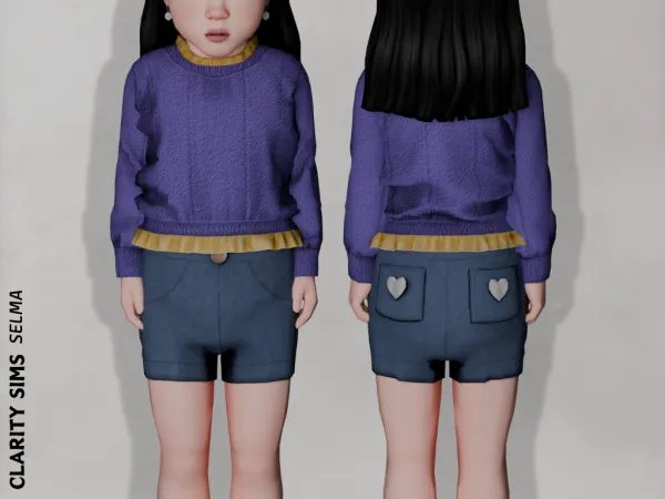 Alpha Selma Shorts Toddler - The Sims 4 Custom Content