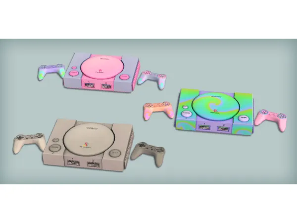jacky93sims Minty Jinx Functional PlayStation for - The Sims 2 Custom Content