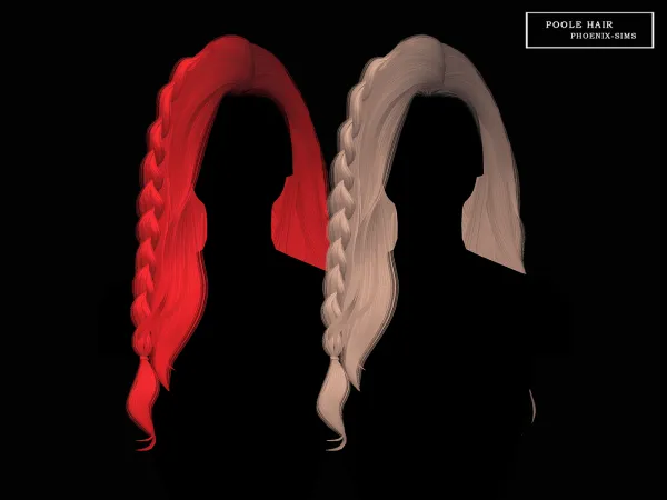 Alpha Poole Hair - The Sims 4 Custom Content