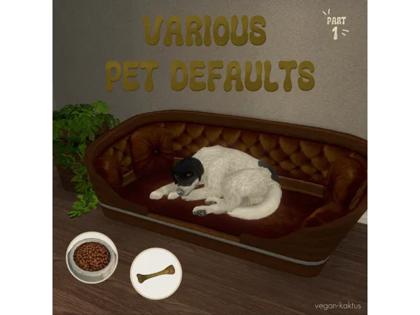Various Pet Defaults Part 1 Pet Bed Basket Expensive kaktus by vegan - The Sims 2 Custom Content