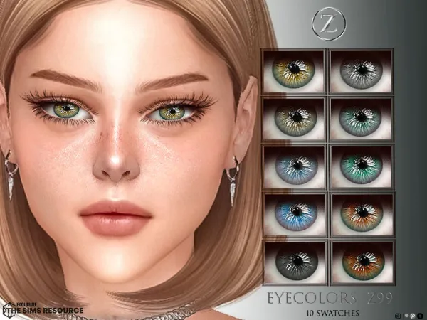 Alpha EYECOLORS Z99 by ZENX - The Sims 4 Custom Content