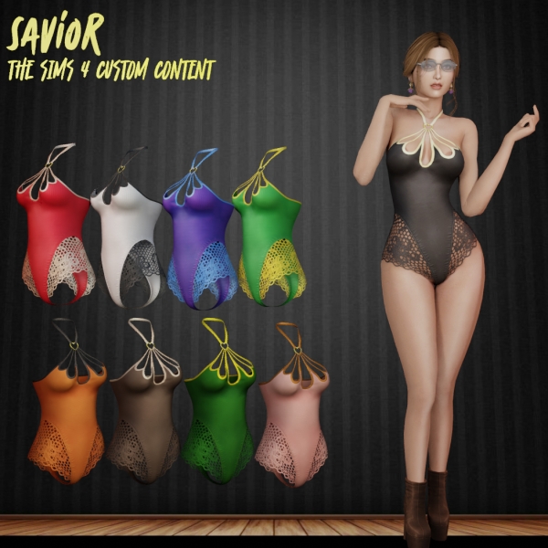Alpha SO_Grace Swimsuit by saviorts4 - The Sims 4 Custom Content