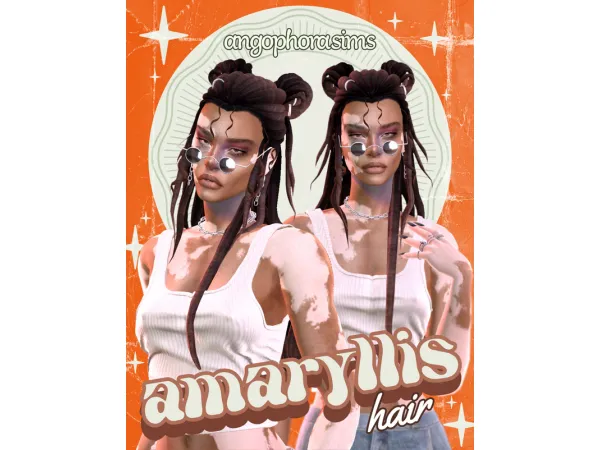 Maxis Match Amaryllis Hair by Angophorasims - The Sims 4 Custom Content