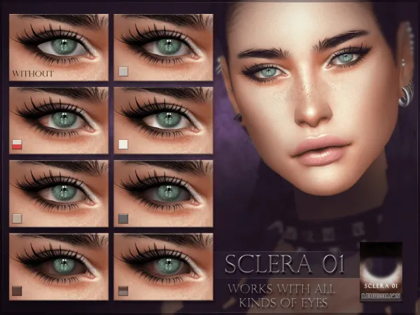 Alpha Sclera 01 by RemusSirion - The Sims 4 Custom Content