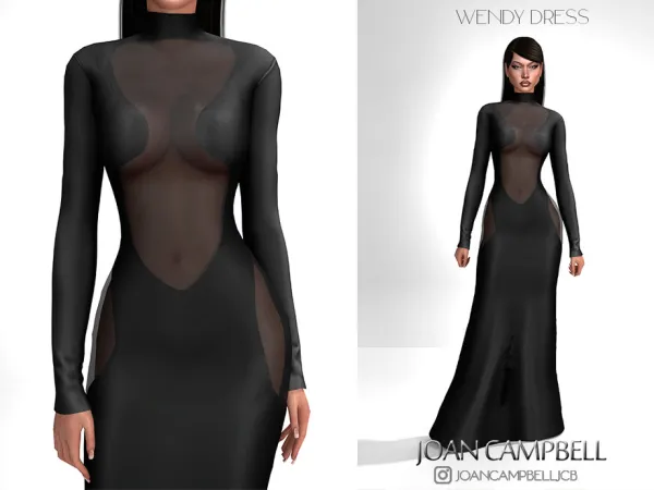 Alpha WENDY DRESS by Joan_Campbell_Beauty_ - The Sims 4 Custom Content