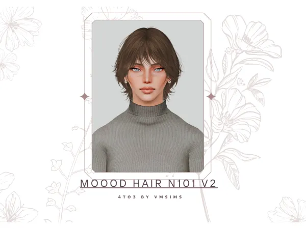 4to3 Moood Hair N101 v2 by VMSims - The Sims 3 Custom Content
