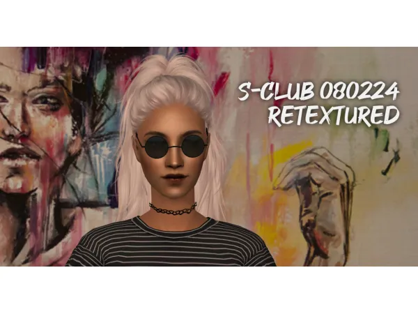 S Club 080224 (Y2K ponytail) Retextured by timeparadoxsims - The Sims 2 Custom Content