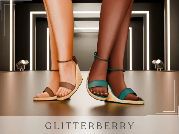 Maxis Match Leigh Summer Shoes by Glitterberryfly - The Sims 4 Custom Content