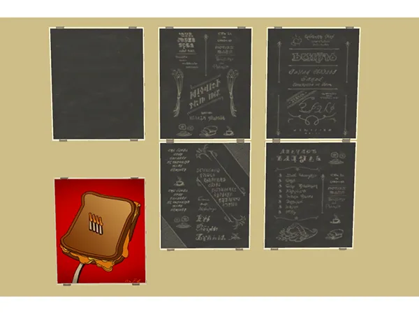 CreeSims GrilledCheese 3t2 Bakery WallSign - The Sims 2 Custom Content